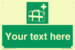 Custom sign safe condition Medical grab bag